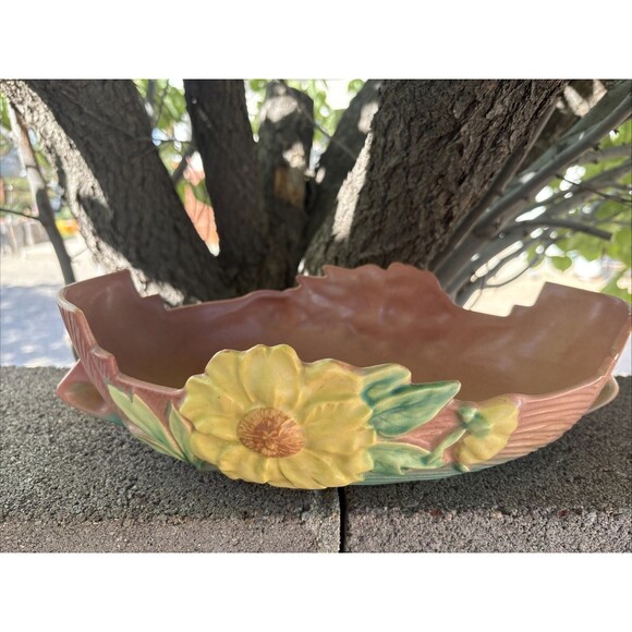 Vintage Large Roseville Console Dish 432-12 - Picture 3 of 6